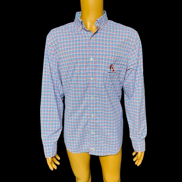 Vineyard Vines Other - Vineyard Vines Men’s Red White Blue Check L Americas Cup Bermuda Murray Shirt